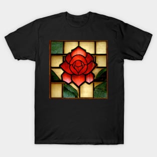 Romantic Red Rose Arts and Crafts T-Shirt